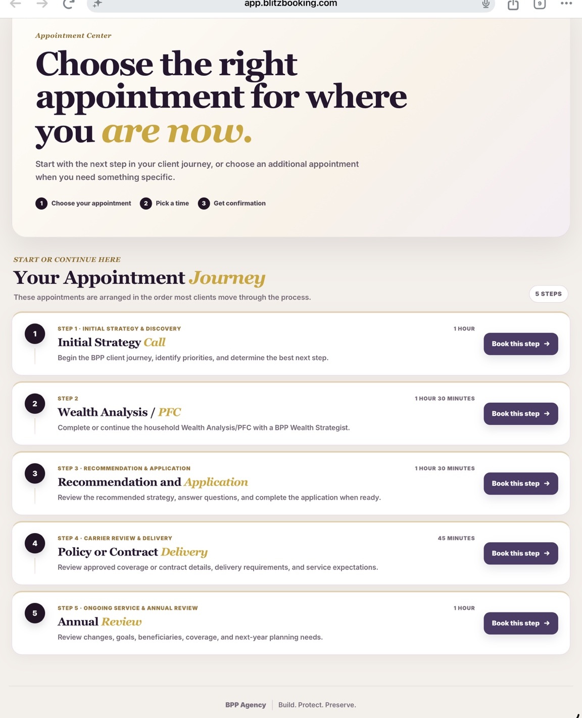 BlitzBooking Appointment Center